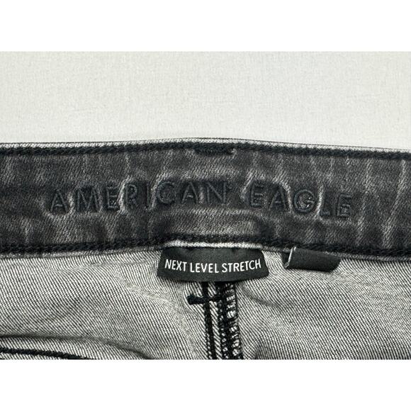 American Eagle Women's Kick Boot Crop Black Denim Jeans - Size 14 Long (34x27) - Picture 4 of 6